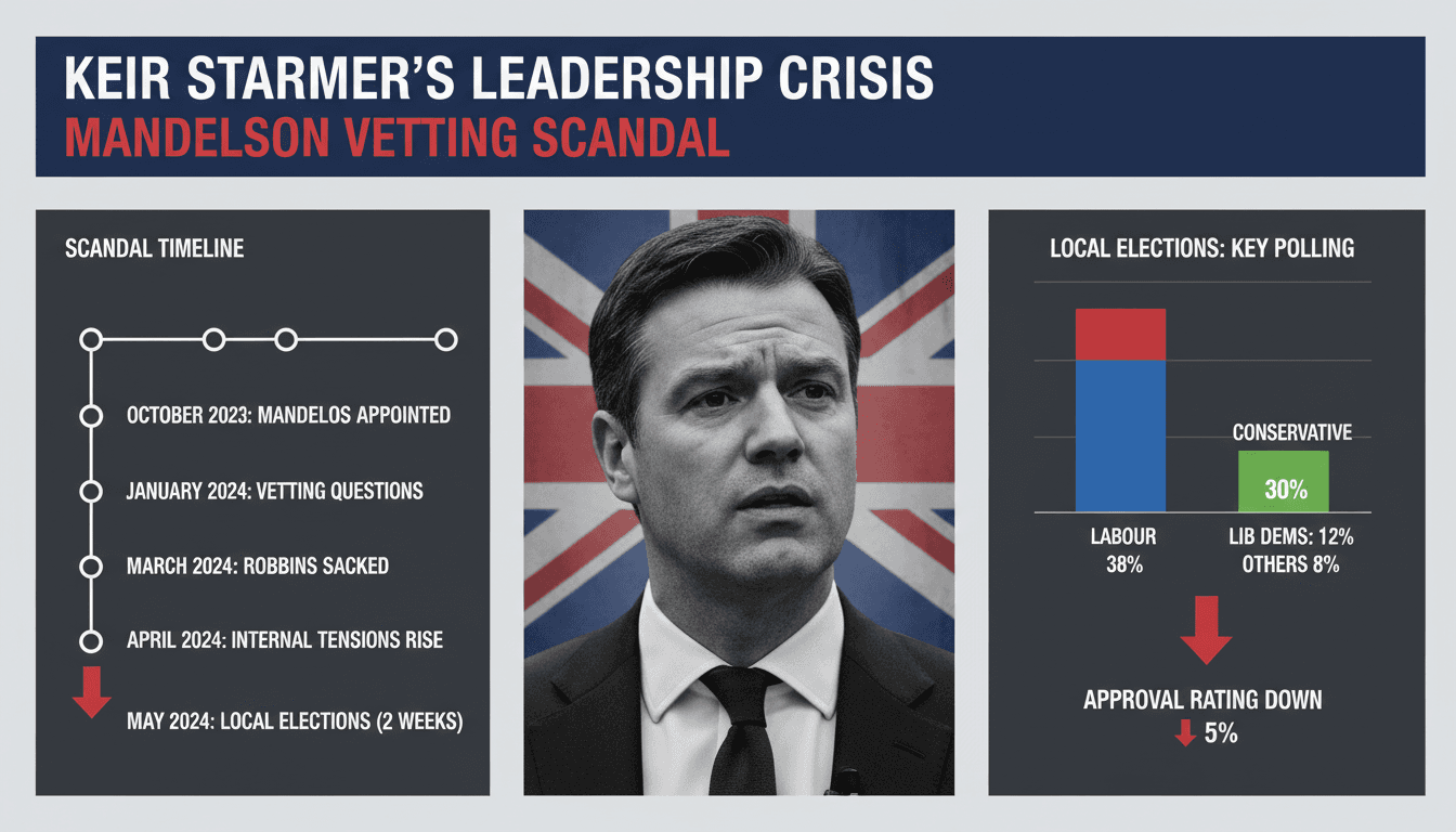 Keir Starmer's leadership faces crisis amid Mandelson vetting scandal