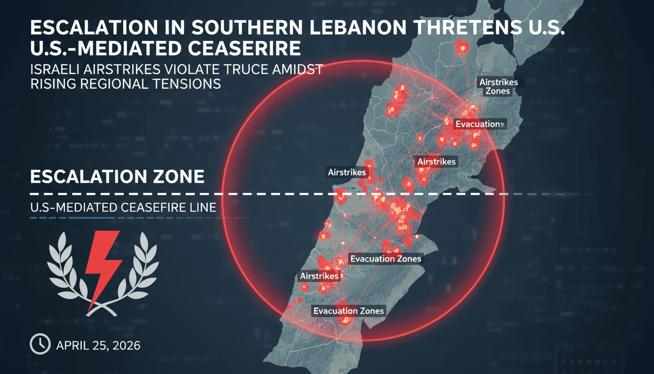 Escalation in Southern Lebanon Threatens U.S.-Mediated Ceasefire Between Israel and Hezbollah