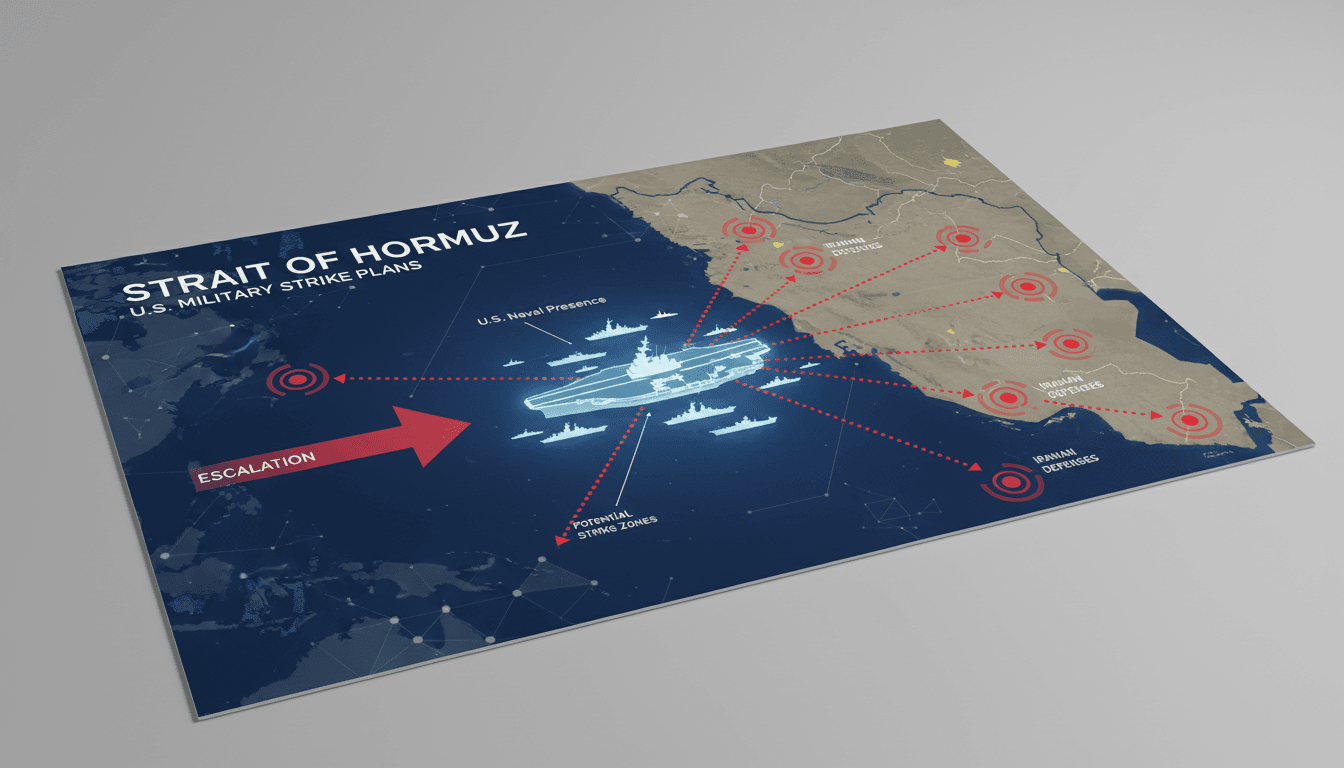 US military plans potential strikes against Iranian defenses in Strait of Hormuz