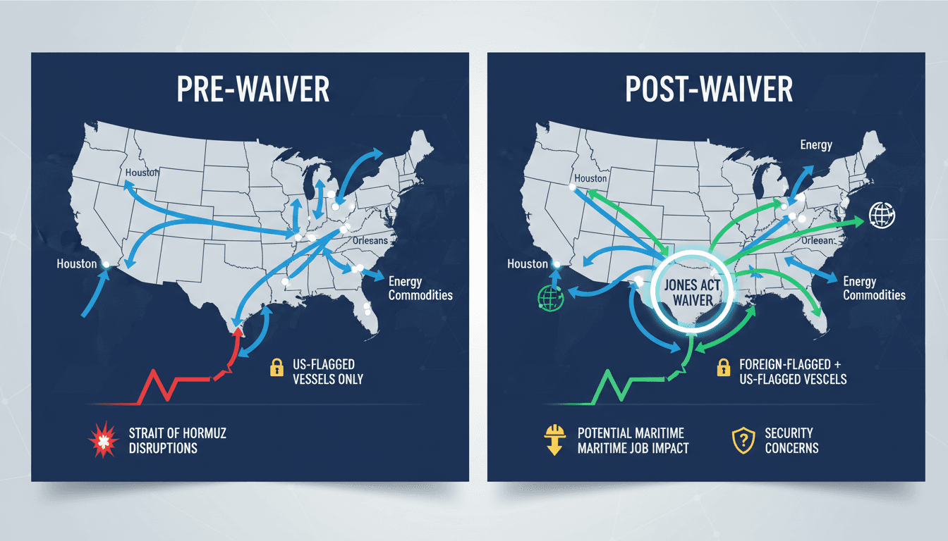 US Extends Jones Act Waiver for Foreign Vessels Amid Iran War Supply Disruptions