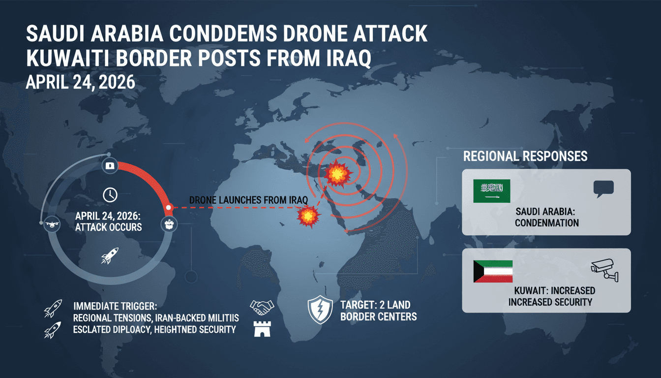 Saudi Arabia Condemns Drone Attack on Kuwaiti Border Posts from Iraq