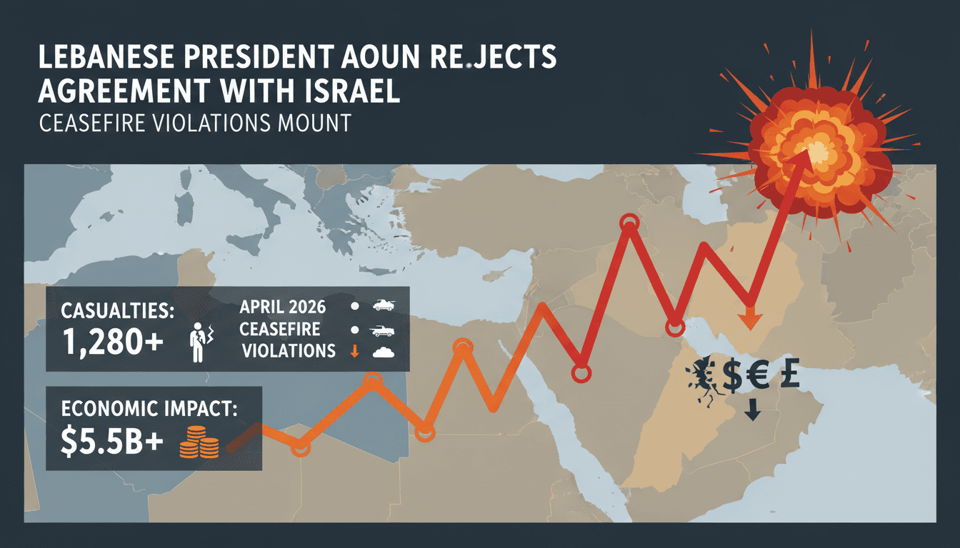 Lebanese President Aoun Rejects Agreement with Israel Amid Ceasefire Violations