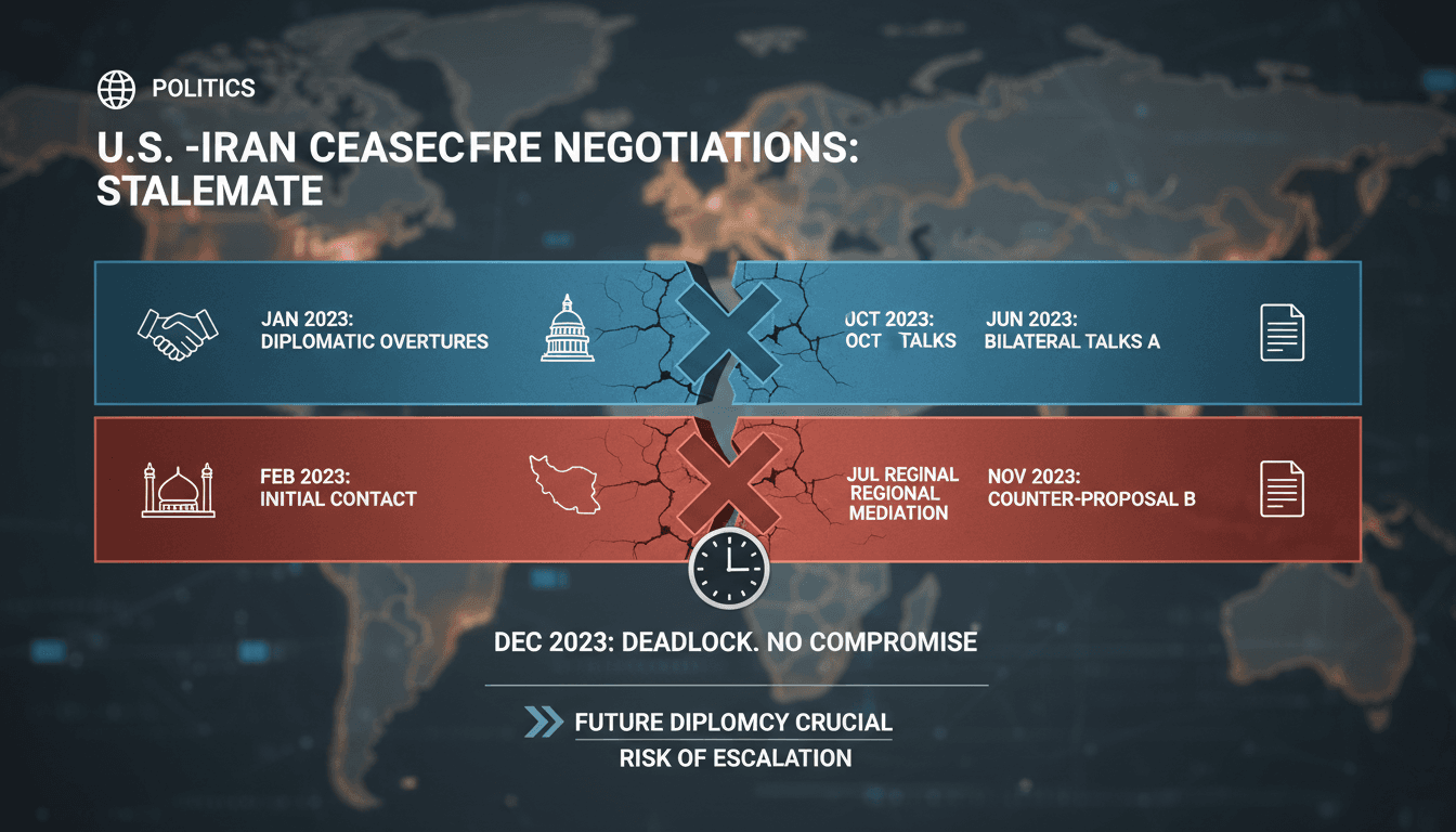 U.S.-Iran ceasefire negotiations reach stalemate amid firm positions from both sides