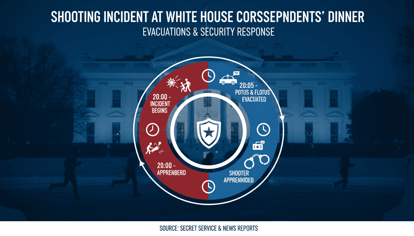 Shooting Incident at White House Correspondents’ Dinner Leads to Evacuations
