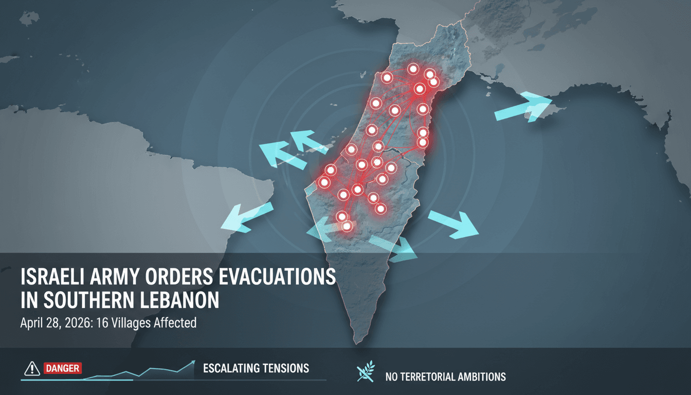 Israeli Army Orders Evacuations in Southern Lebanon Amid Rising Tensions