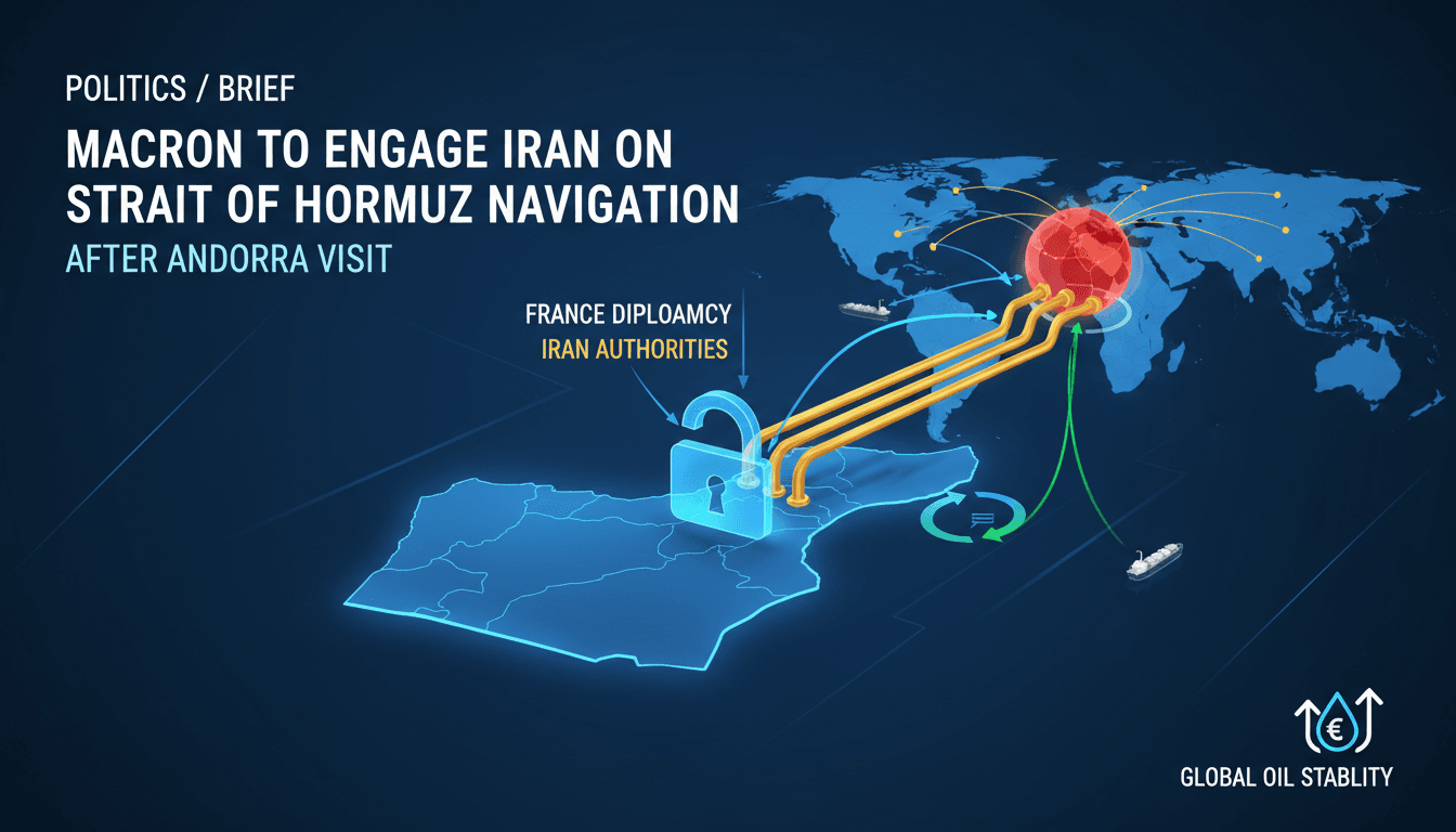 Macron to Engage Iran on Strait of Hormuz Navigation After Andorra Visit