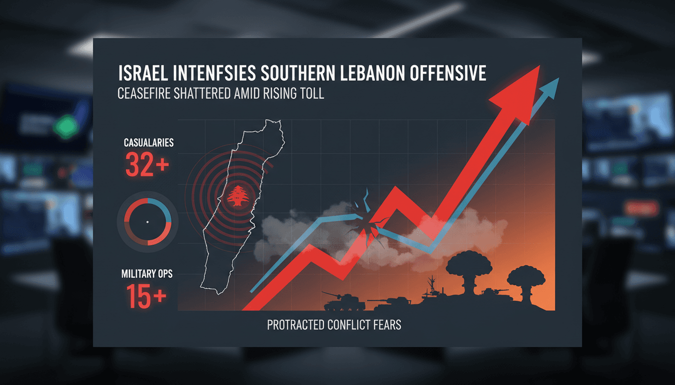 Israel Intensifies Military Operations in Southern Lebanon Amid Ceasefire Violations