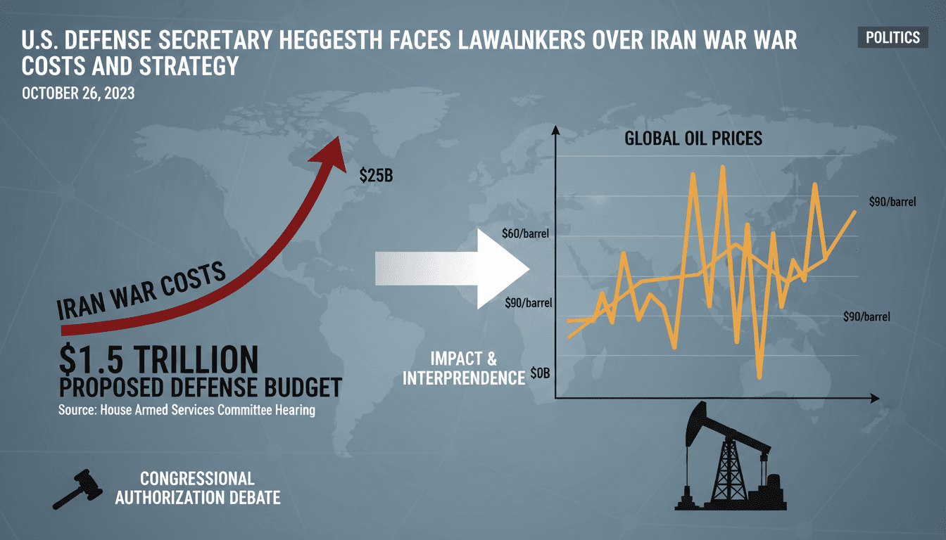 U.S. Defense Secretary Hegseth Faces Lawmakers Over Iran War Costs and Strategy