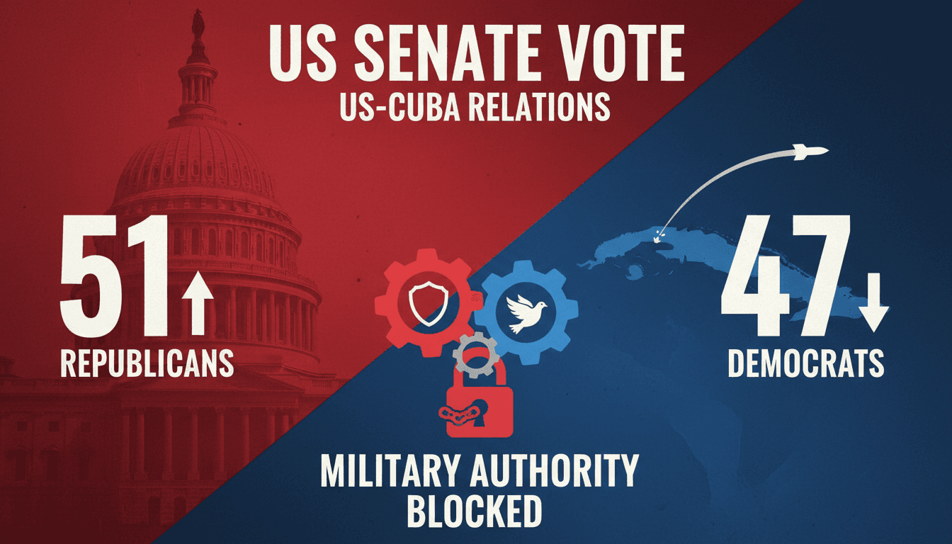 US Senate Blocks Resolution Limiting Trump's Military Authority Over Cuba