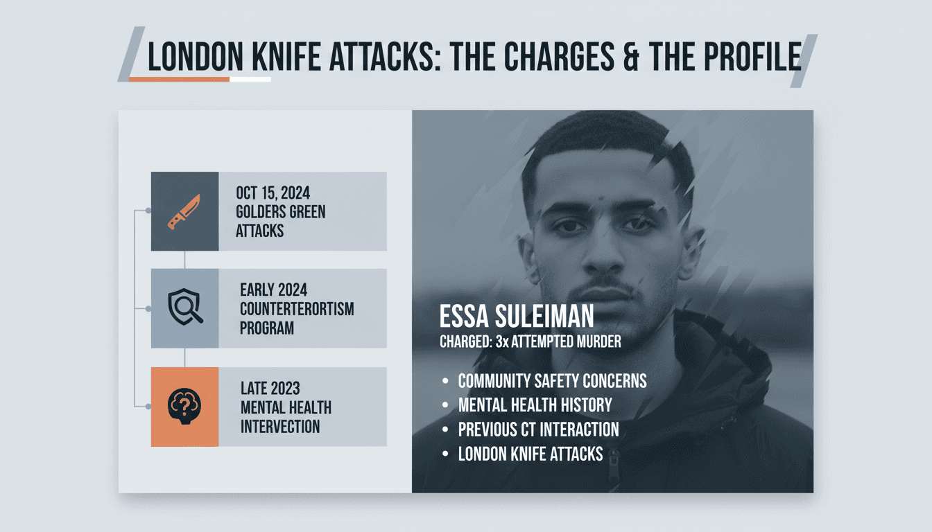 Essa Suleiman Charged with Attempted Murder in London Knife Attacks