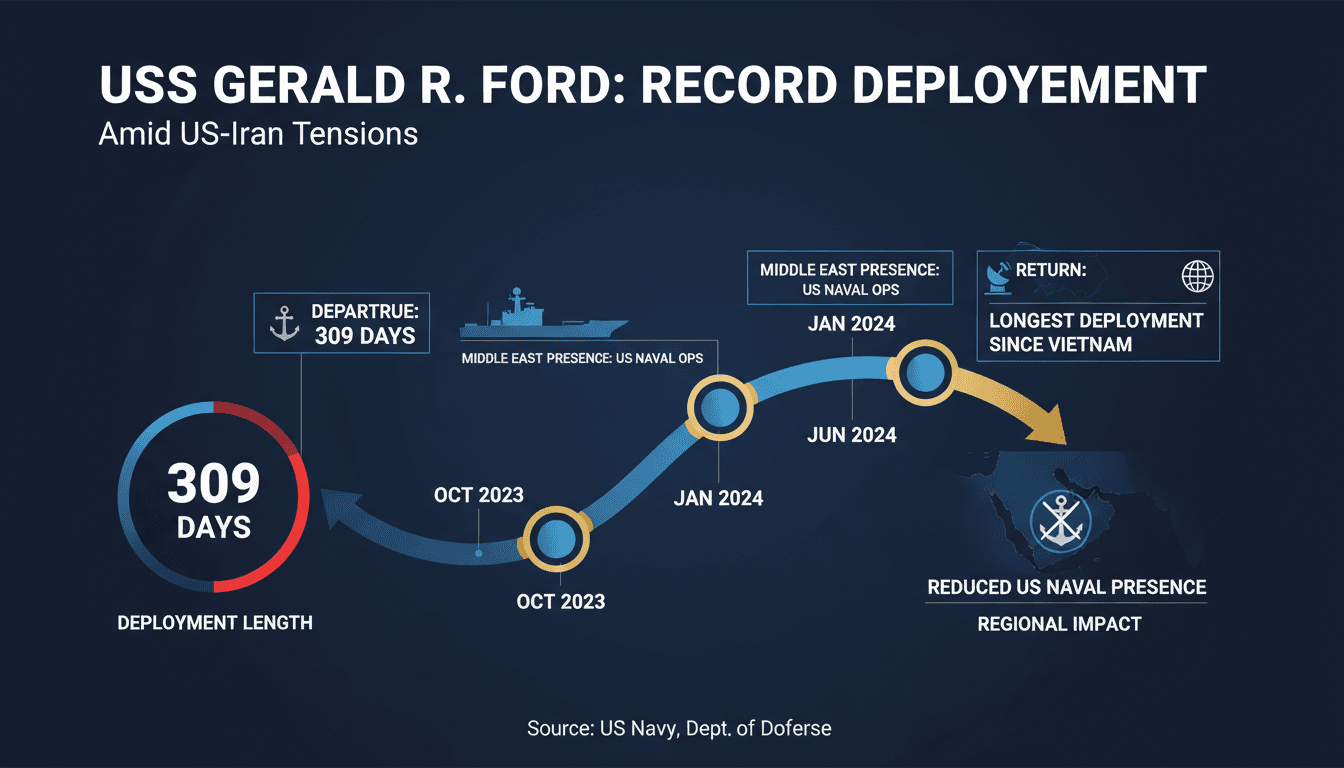 USS Gerald R. Ford Concludes Record Deployment Amid US-Iran Tensions