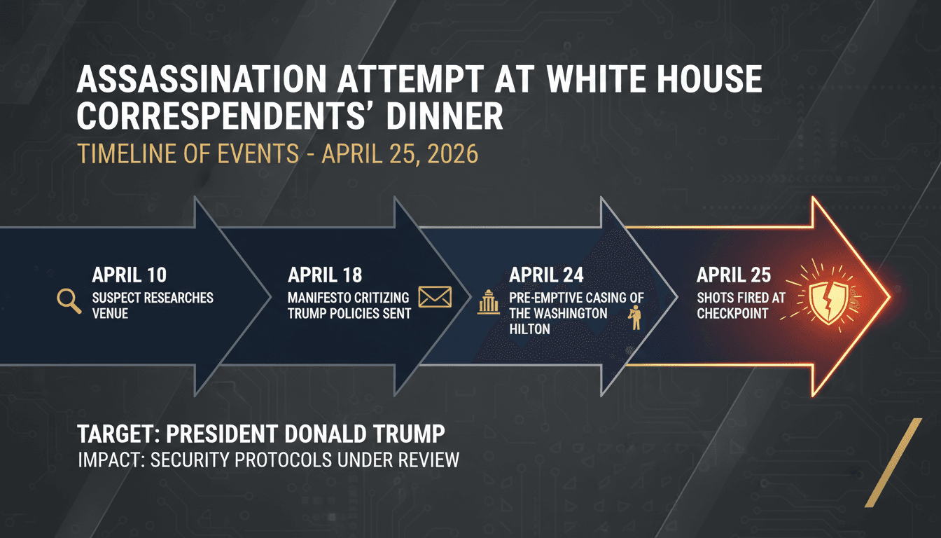 Shooting Attempt at White House Correspondents' Dinner Targets President Trump