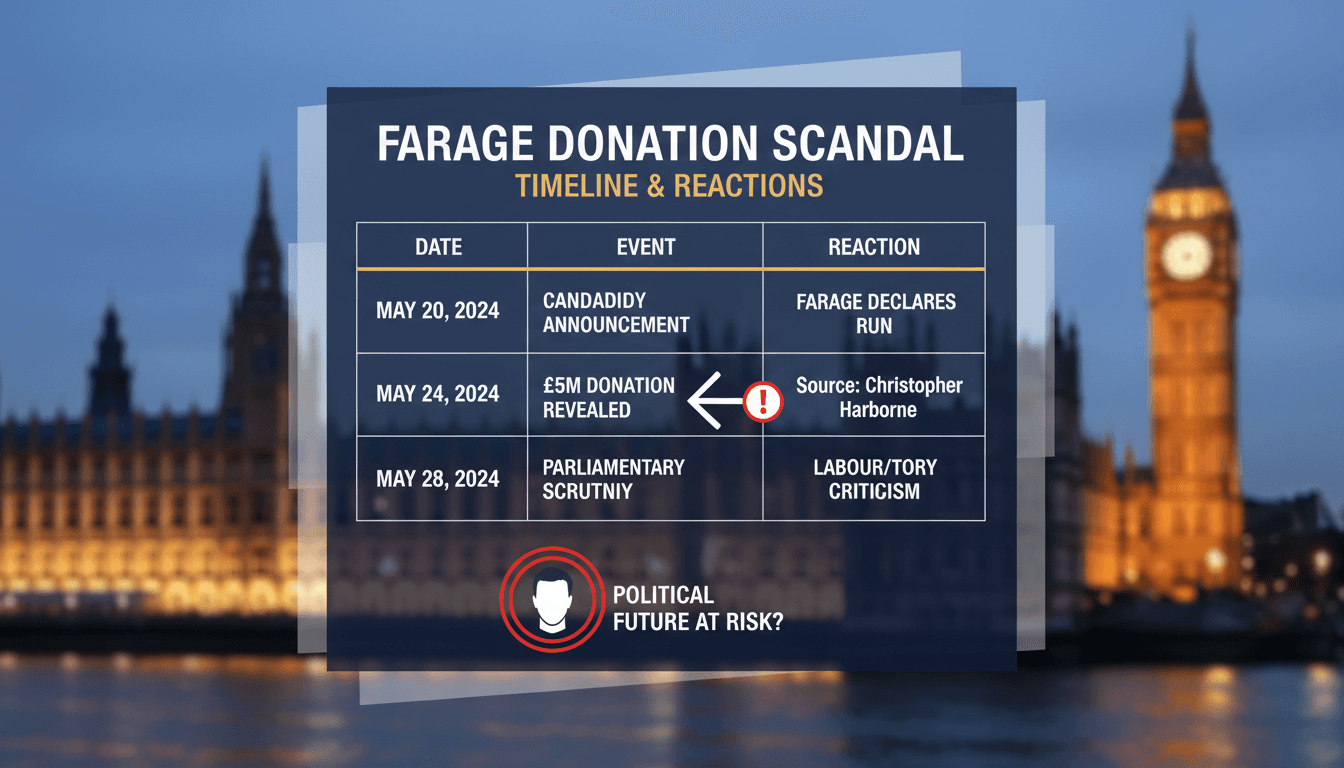 Nigel Farage faces scrutiny over undeclared £5 million donation from Thai billionaire