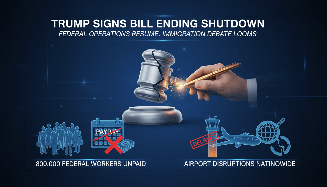 Trump Signs Bill Ending Partial Government Shutdown Impacting Federal Operations