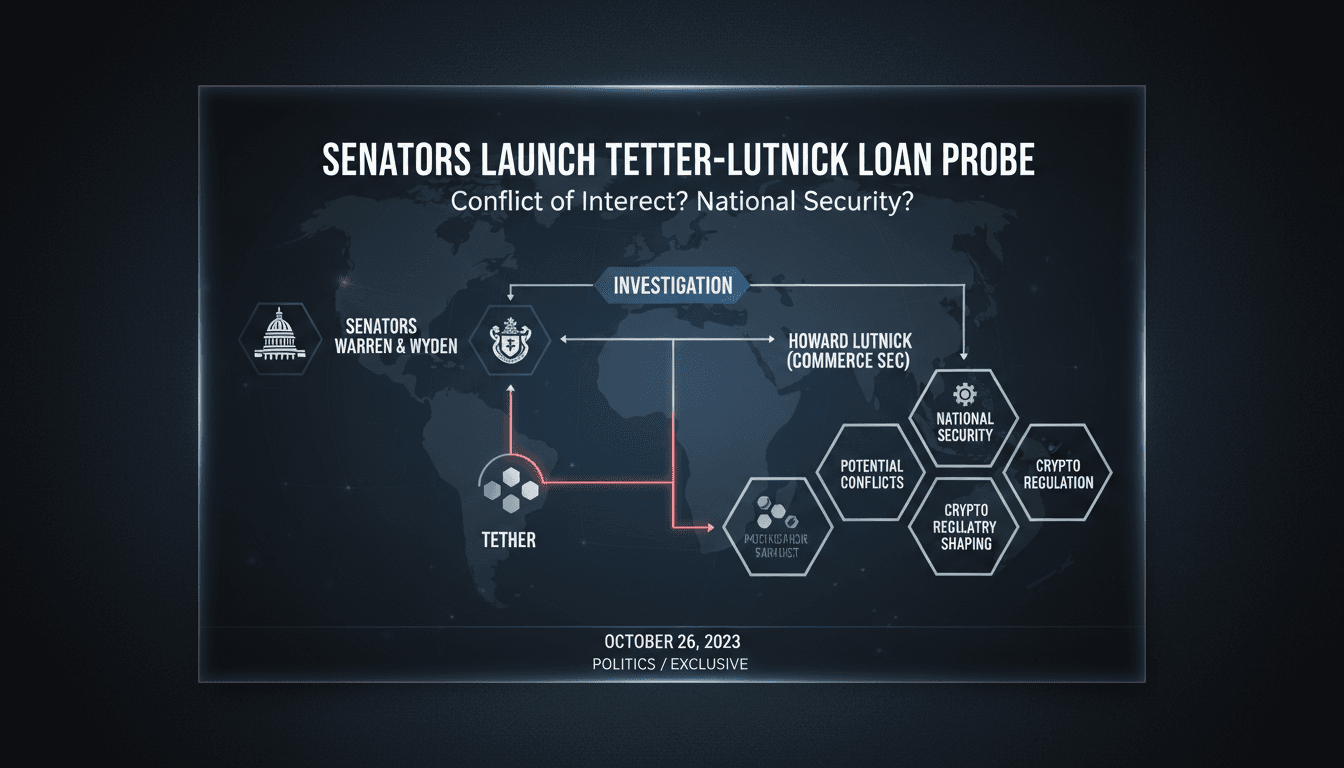 Senators Warren and Wyden Launch Investigation into Tether Loan to Lutnick Family Trust