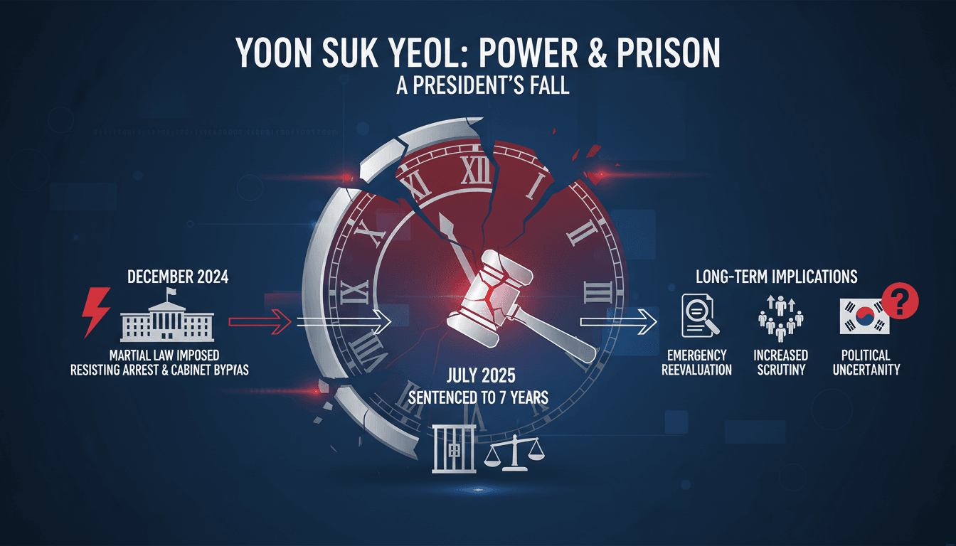 Former South Korean President Yoon Suk Yeol Sentenced to Seven Years in Prison