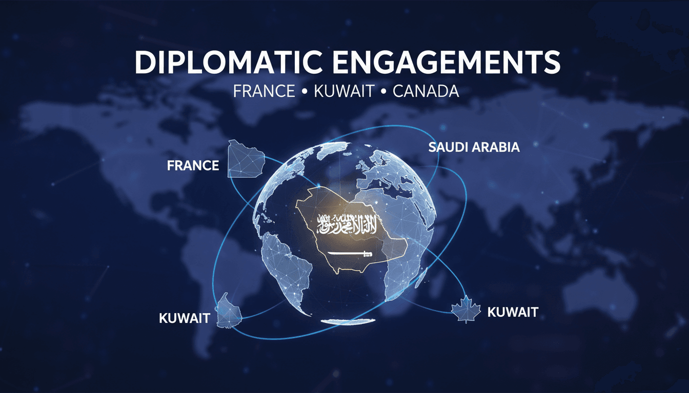 Saudi Foreign Minister Engages in Diplomatic Talks with France, Kuwait, and Canada