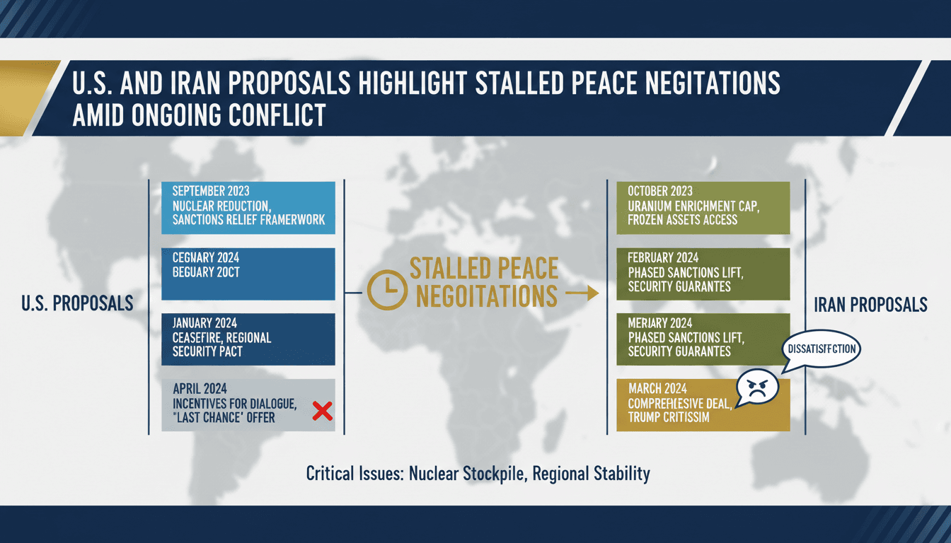 U.S. and Iran Proposals Highlight Stalled Peace Negotiations Amid Ongoing Conflict