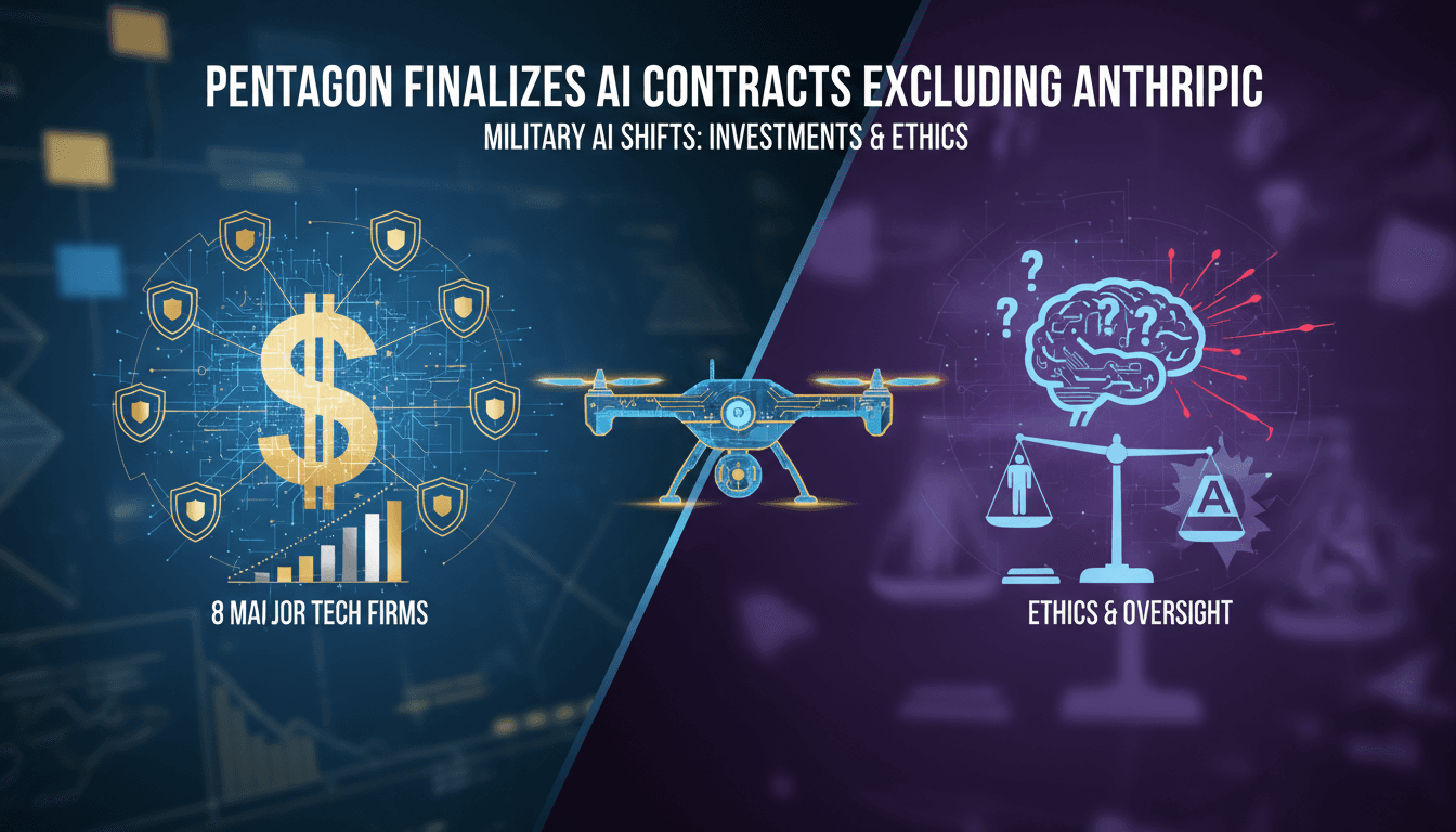 Pentagon finalizes AI contracts with major tech firms excluding Anthropic
