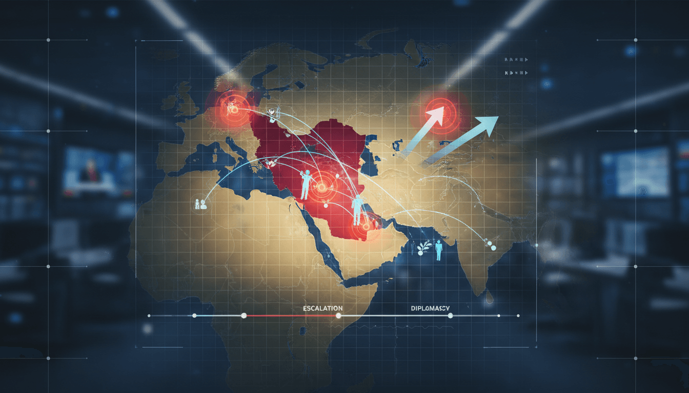 Map showing the locations of recent Iranian attacks on UAE civilian facilities.