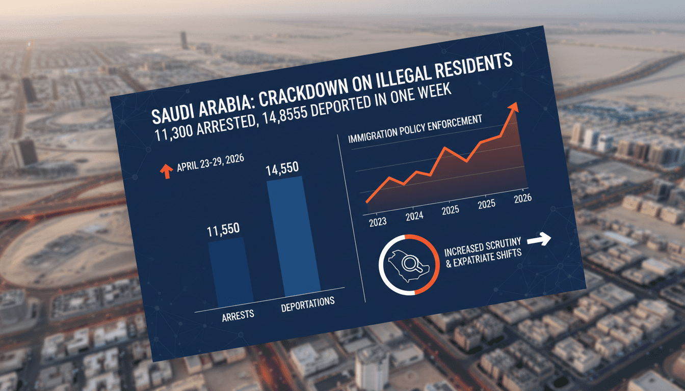 Saudi Arabia arrests over 11,000 illegal residents in major immigration crackdown