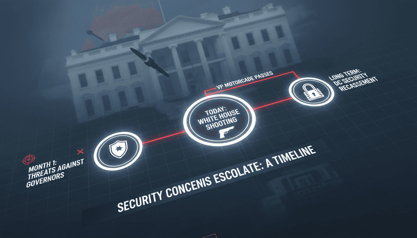 Secret Service agents responding to a shooting incident near the White House.