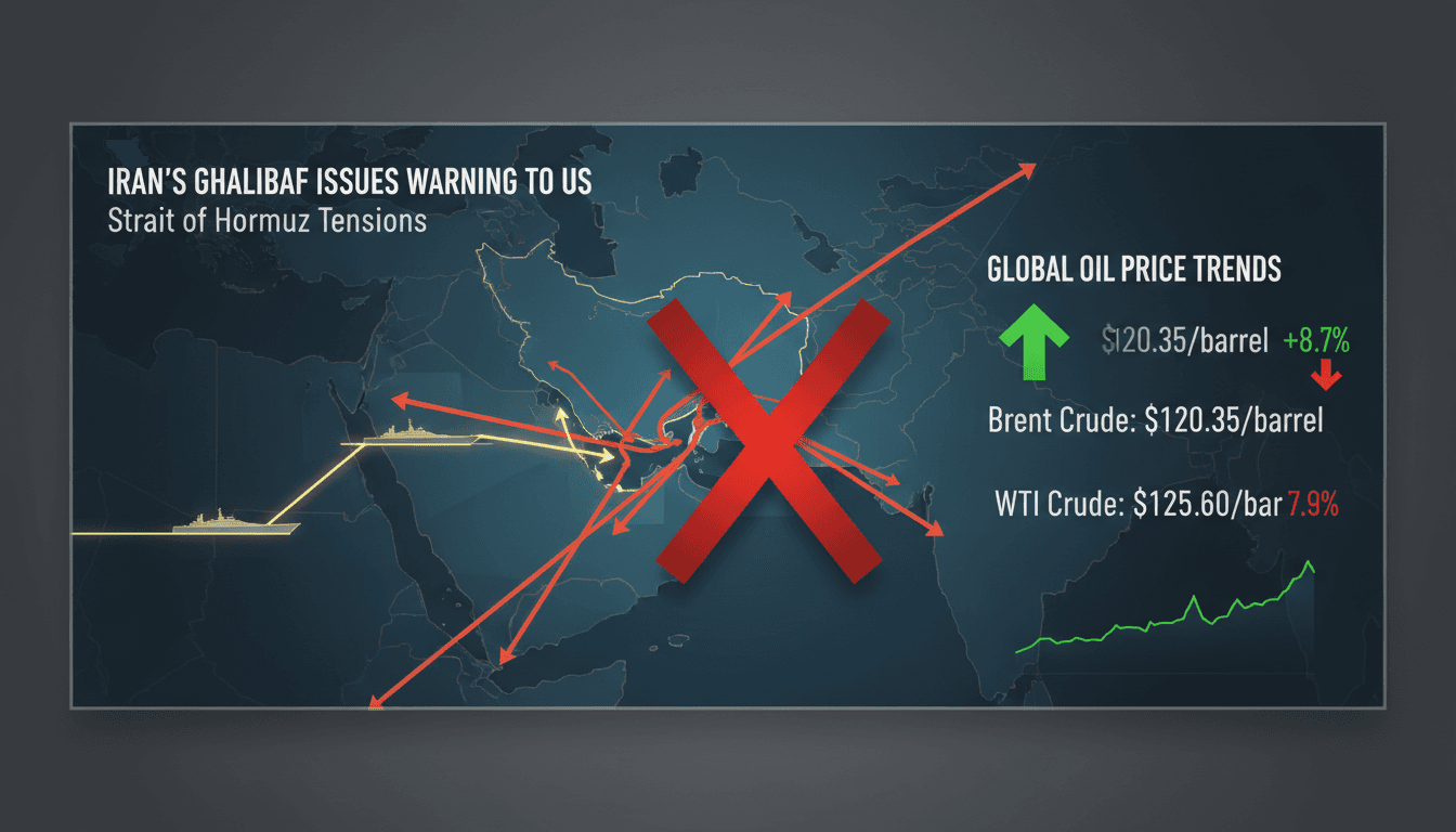 A map of the Strait of Hormuz highlighting oil trade routes and current geopolitical tensions.