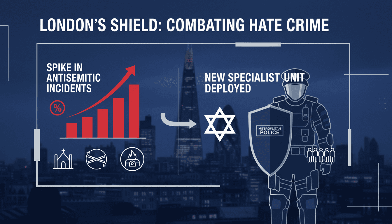 Metropolitan Police officers engaging with the Jewish community in London.