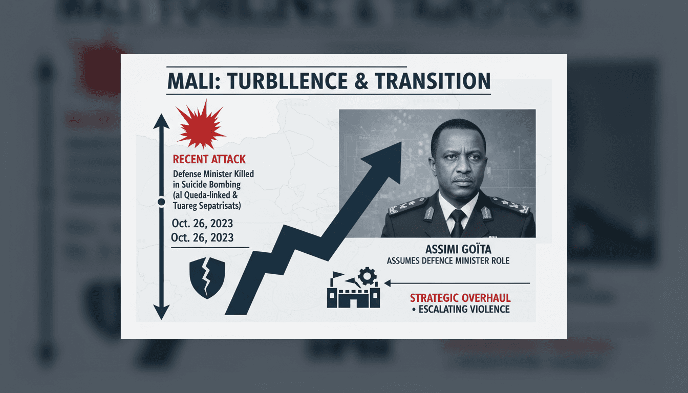 Mali's military leader Assimi Goïta assumes defense minister role after assassination.
