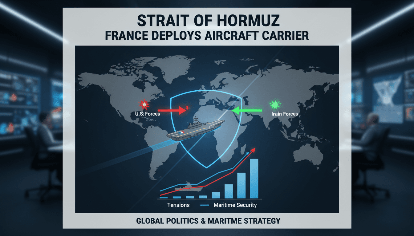 FS Charles de Gaulle aircraft carrier in the Strait of Hormuz