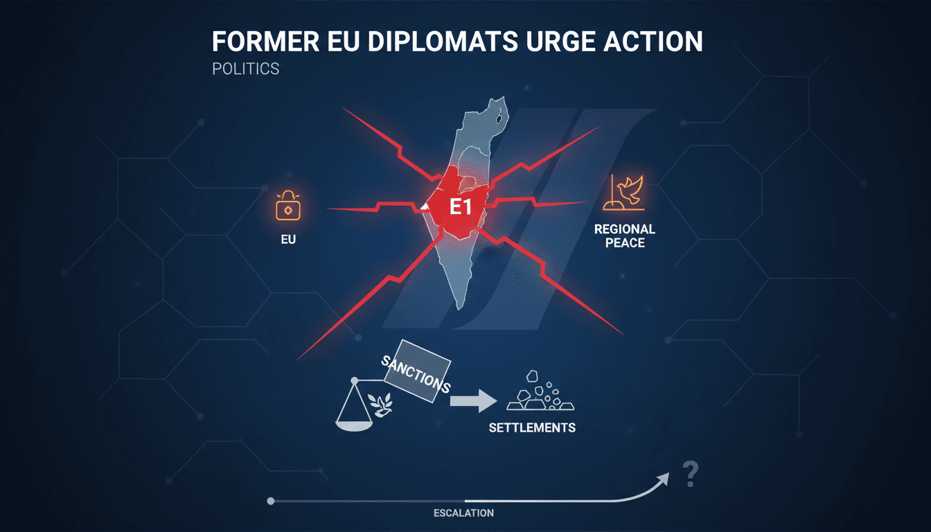 Former European diplomats call for EU action against Israel's E1 settlement project.