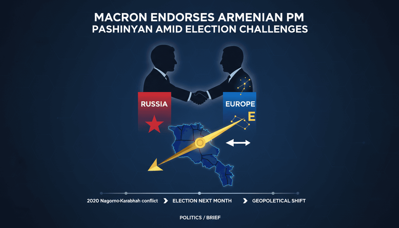 Macron endorses Armenian PM Pashinyan amid election challenges