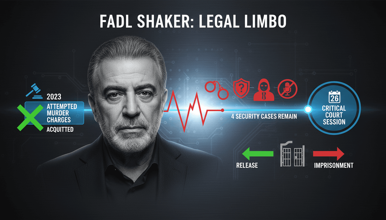 Fadl Shaker in court during his trial for attempted murder charges.