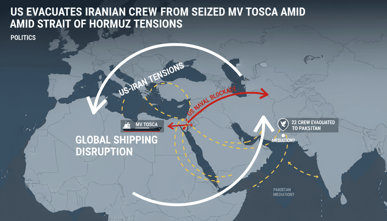 US Evacuates Iranian Crew from Seized MV Tosca Amid Strait of Hormuz Tensions
