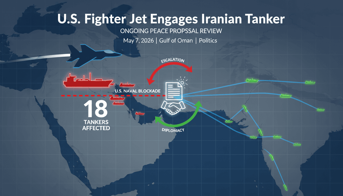 A U.S. fighter jet in action over the Strait of Hormuz, highlighting the ongoing military tensions and impact on global oil trade.