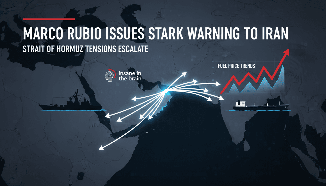 Marco Rubio Issues Stark Warning to Iran Amid Ongoing Strait of Hormuz Tensions