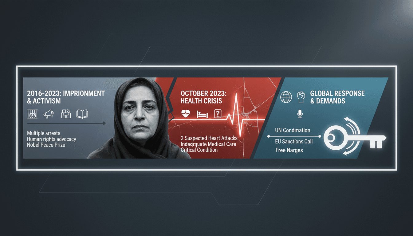 Nobel laureate Narges Mohammadi in critical condition amid health crisis in Iranian prison