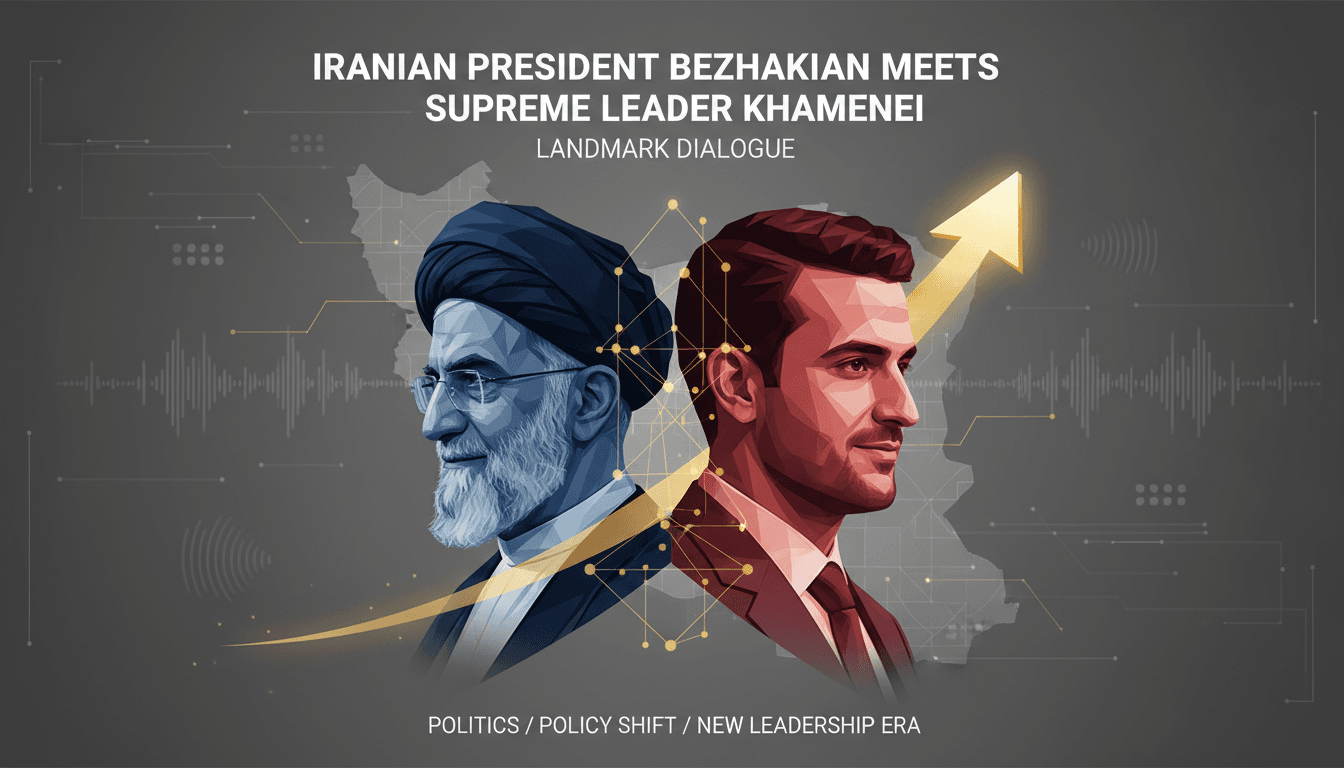 Iranian President Bezhakian and Supreme Leader Khamenei in discussion