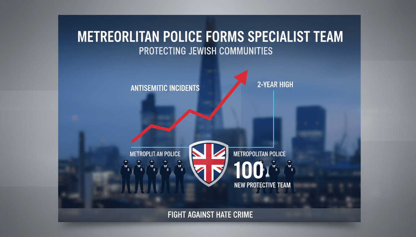 Metropolitan Police in London forms specialist team to protect Jewish communities amid rising antisemitic hate crimes