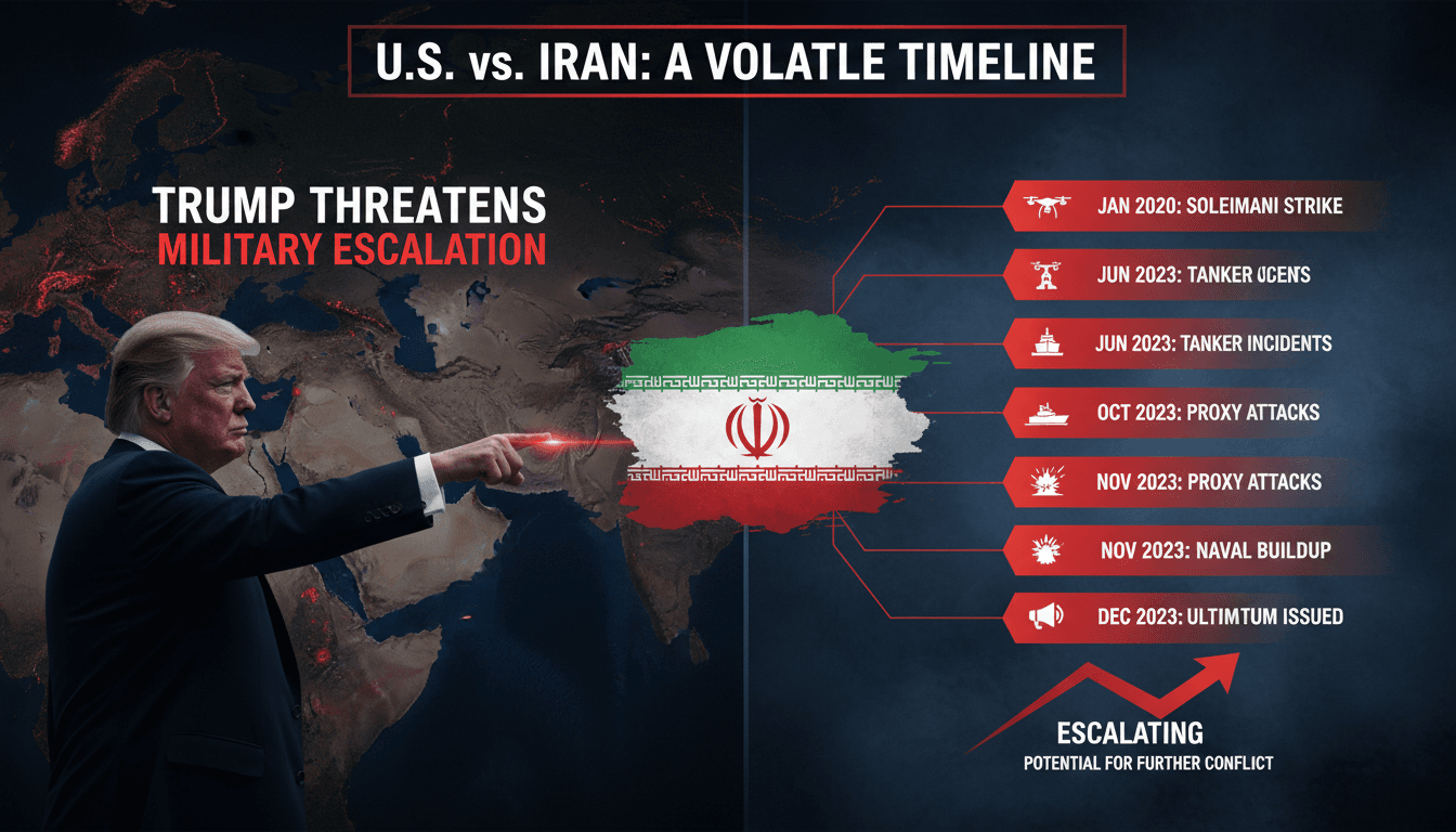 President Trump addressing military actions against Iran.