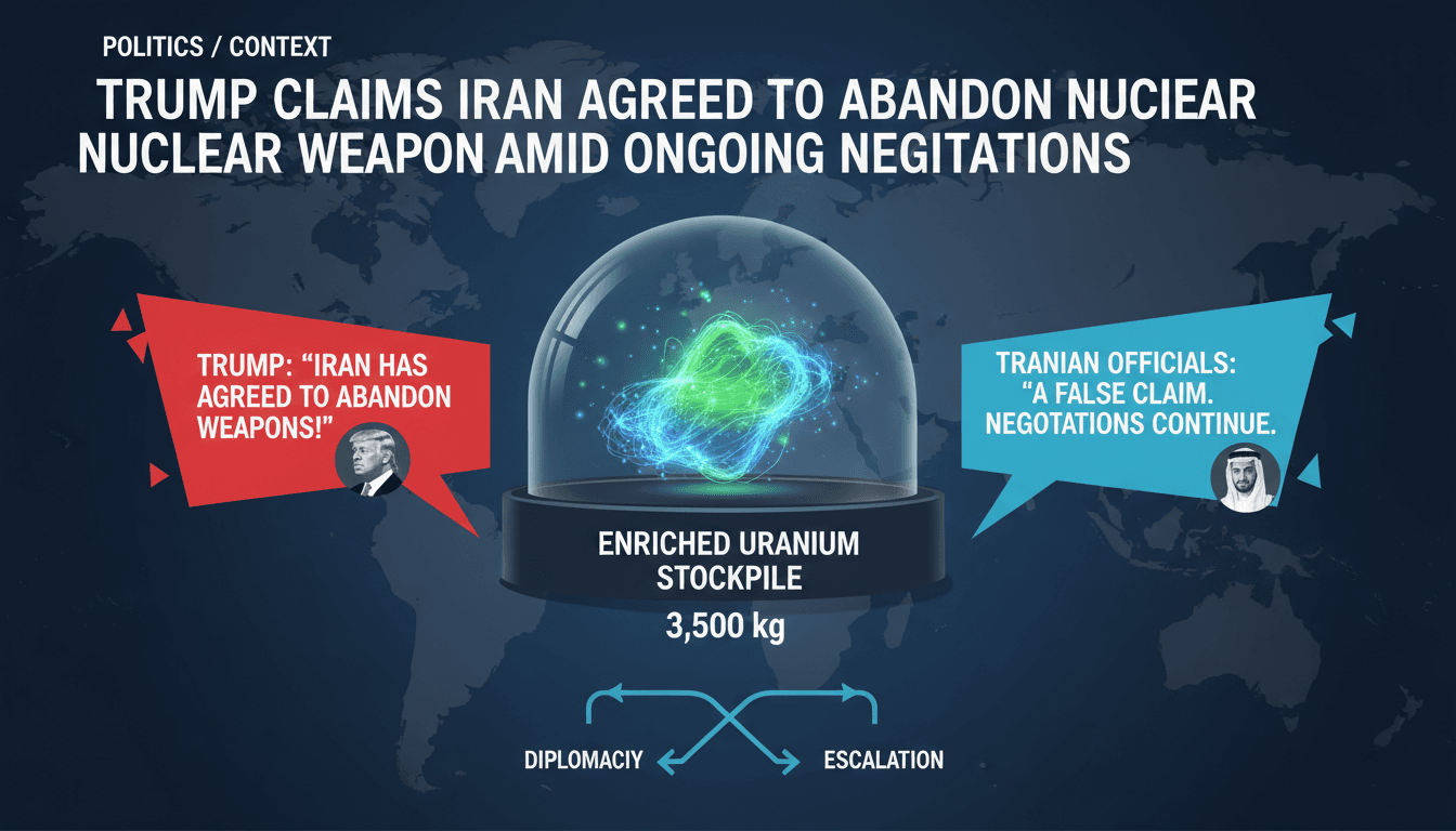 Trump Claims Iran Agreed to Abandon Nuclear Weapons Amid Ongoing Negotiations