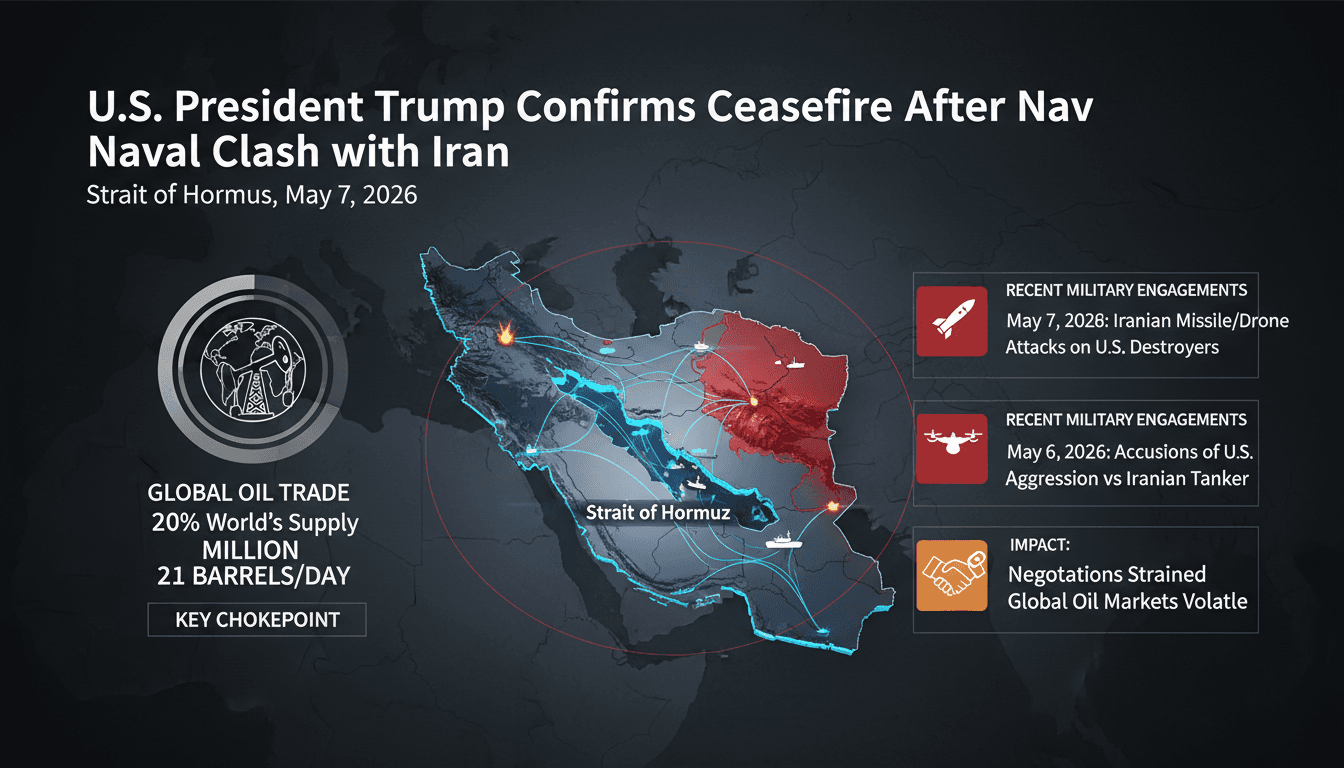 U.S. President Trump Confirms Ceasefire After Naval Clash with Iran in Strait of Hormuz