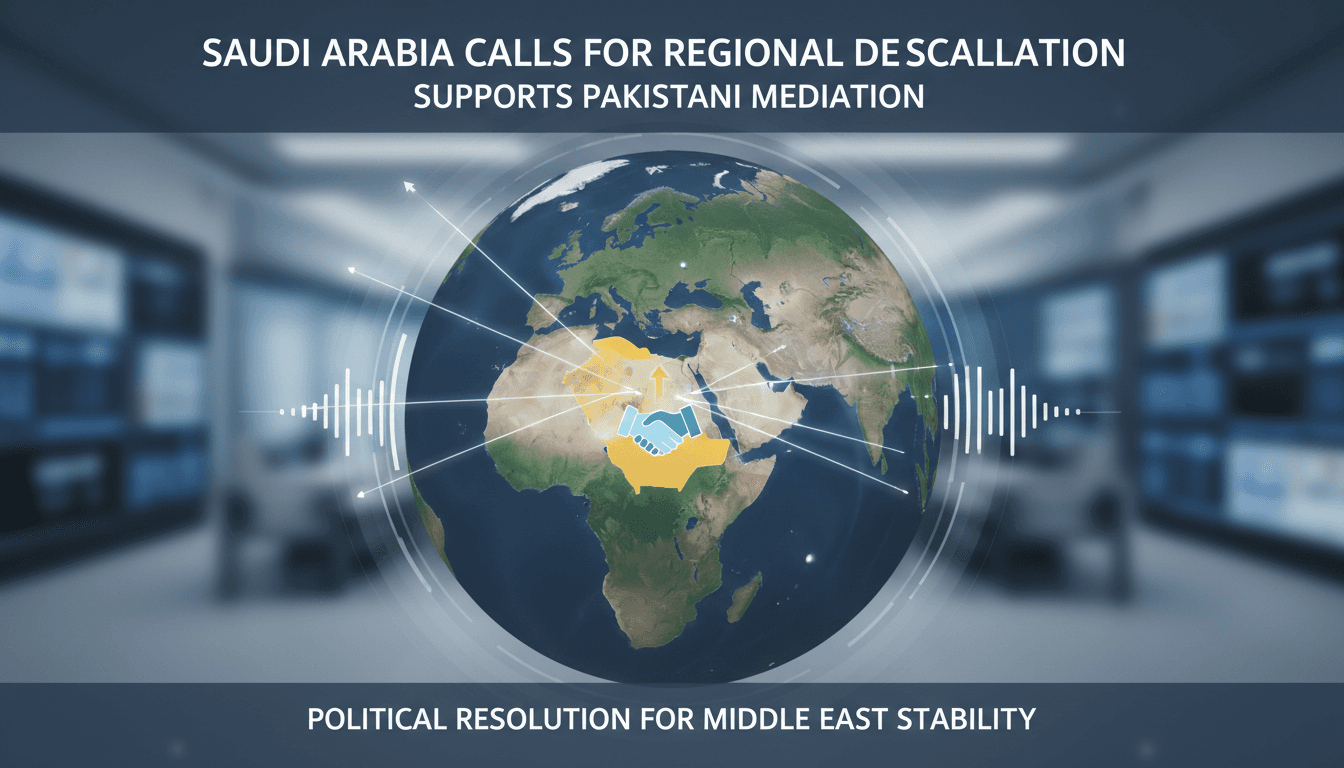 Saudi Arabia Calls for Regional De-escalation and Supports Pakistani Mediation Efforts