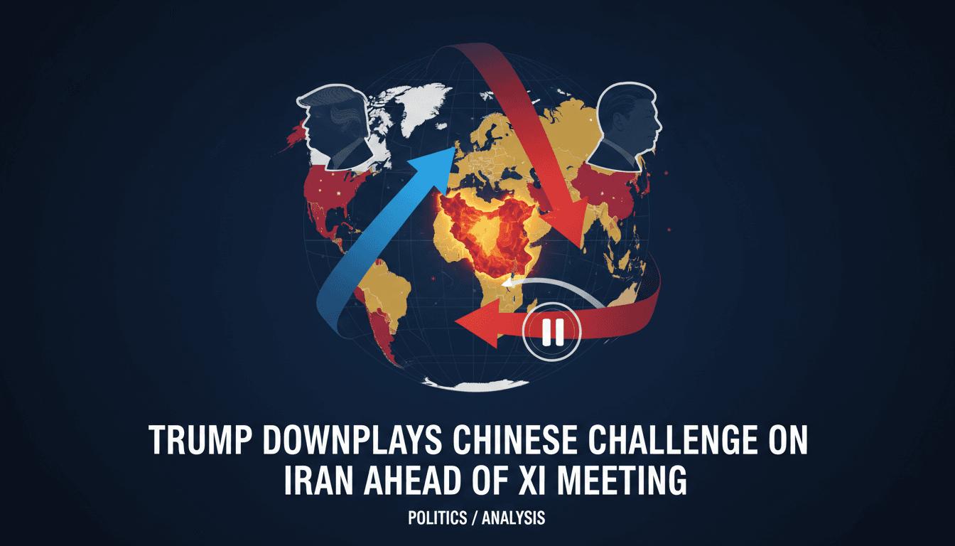 Trump Downplays Chinese Challenge on Iran Ahead of Xi Meeting