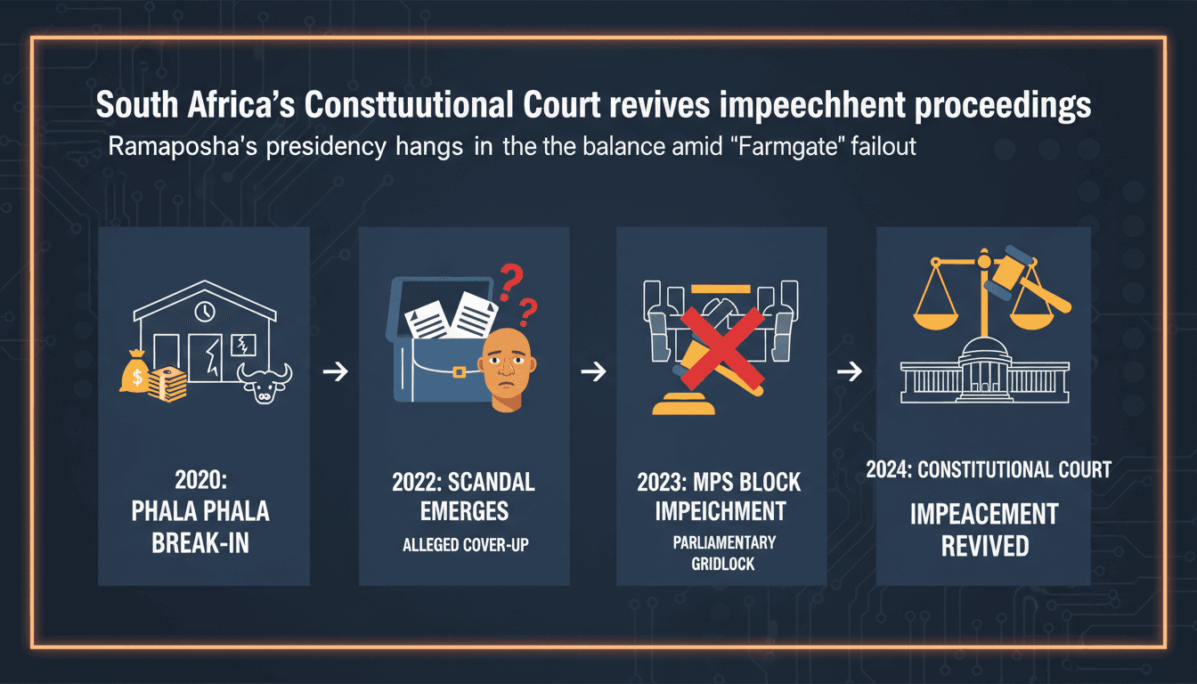 President Cyril Ramaphosa facing impeachment proceedings in South Africa