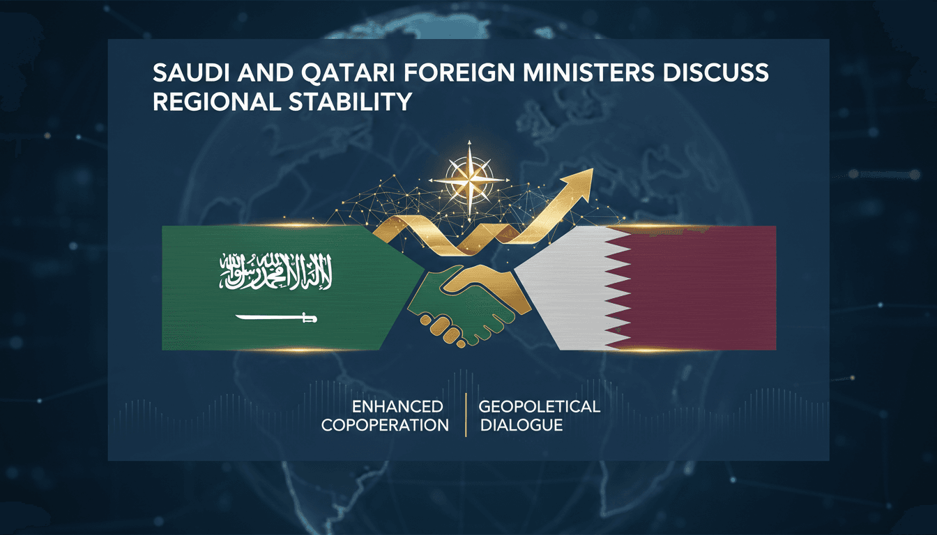 Saudi and Qatari foreign ministers discussing regional stability.