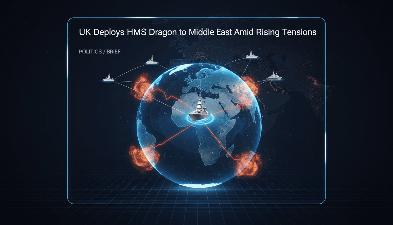 HMS Dragon destroyer deployed to the Middle East for maritime security.
