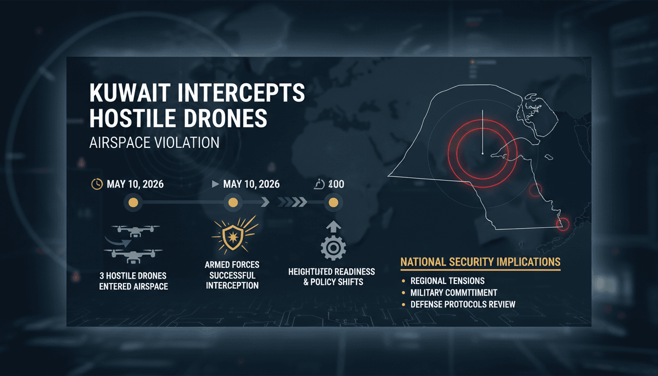 Kuwait Armed Forces intercepting drones in airspace violation