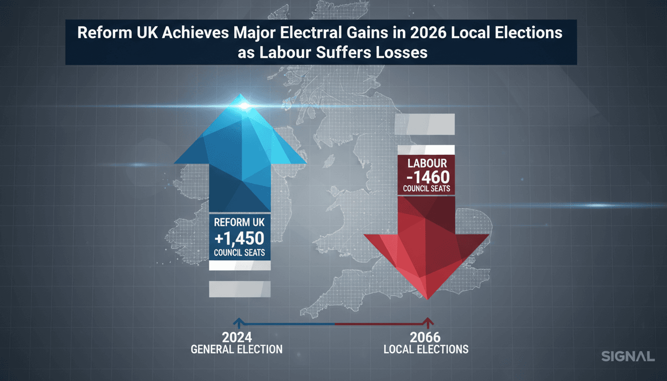 Reform UK Achieves Major Electoral Gains in 2026 Local Elections as Labour Suffers Losses