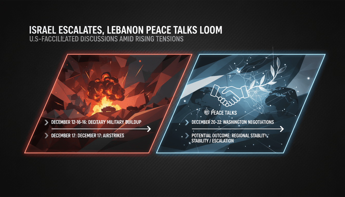 Israeli military operations in southern Lebanon ahead of peace negotiations.